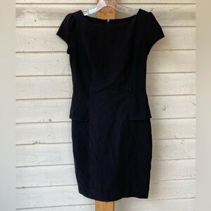 BCX Black Cap-Sleeve Sheath Dress